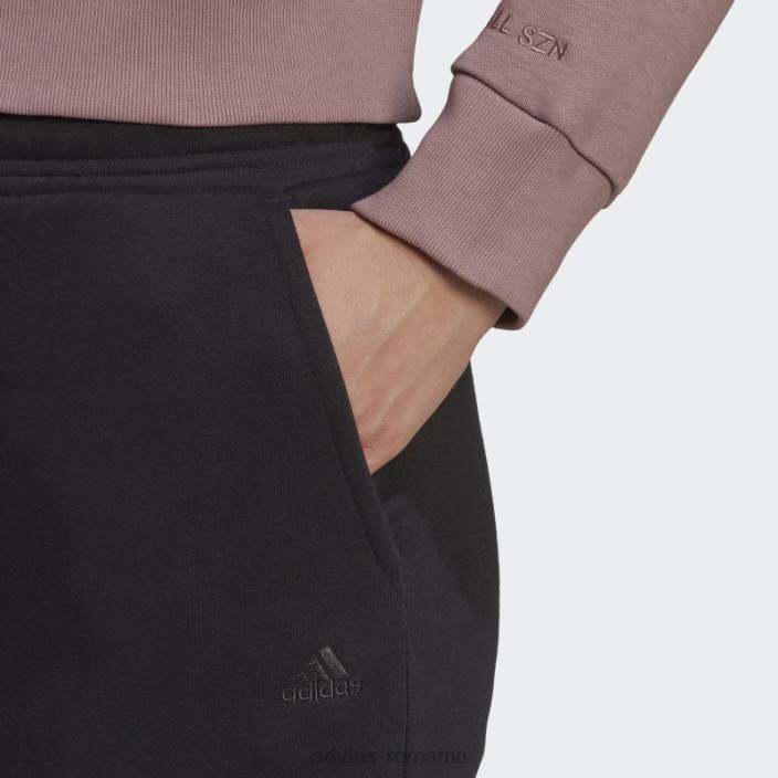 Adidas all szn fleece pantaloni conici negri femei negru 2JBN9007