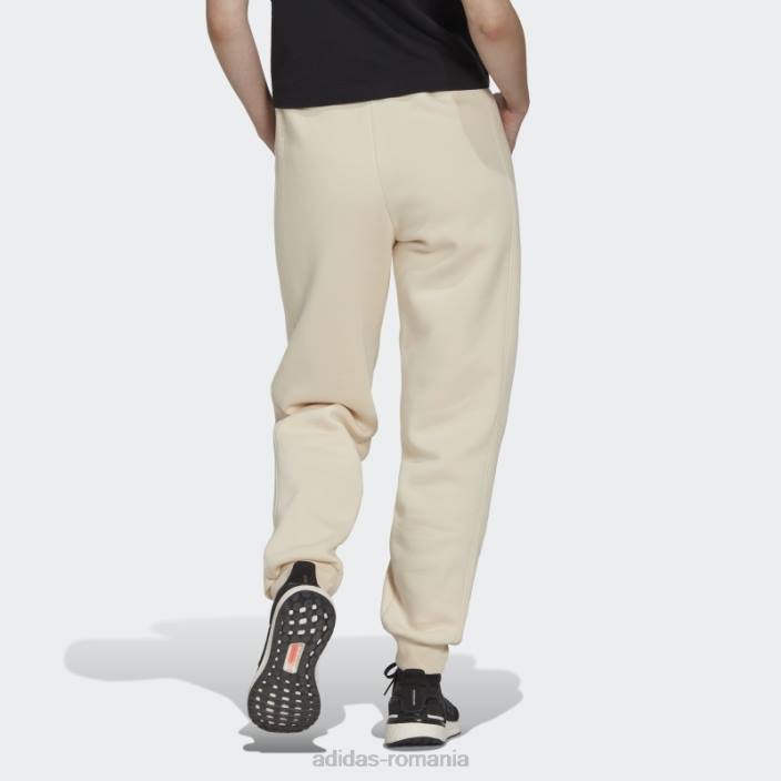 Adidas all szn fleece pantaloni ecru tint femei nuanță ecru 2JBN10502