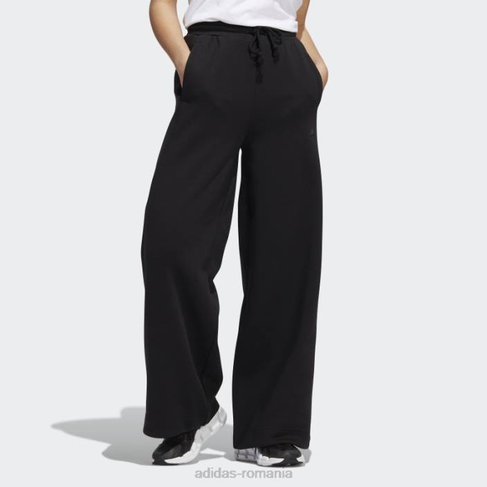 Adidas all szn fleece pantaloni largi negri adidas femei negru 2JBN10176