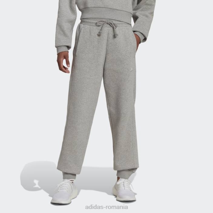 Adidas all szn pantaloni fleece gri mediu fashion femei gri mediu 2JBN2748