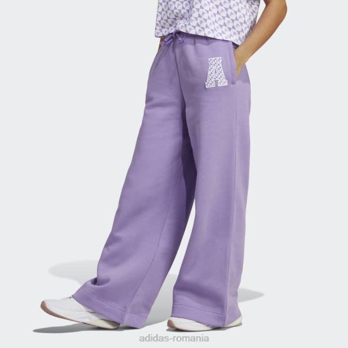Adidas all szn x logomania wide joggers violet femei violet 2JBN16952