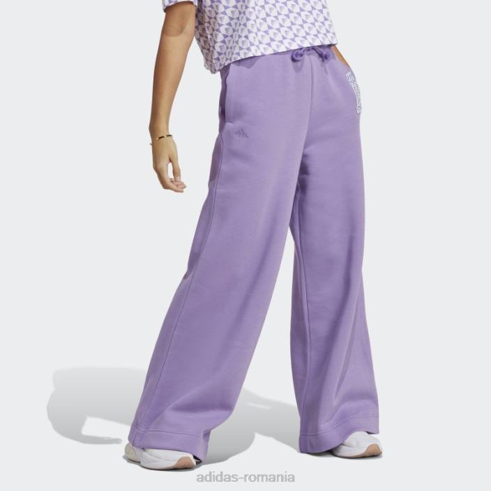 Adidas all szn x logomania wide joggers violet femei violet 2JBN16952