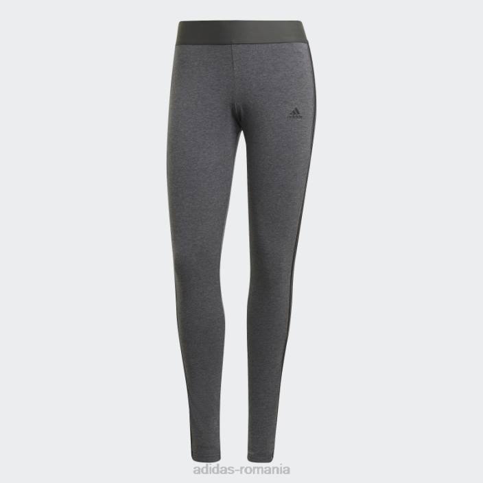 Adidas articole de ținută de relaxare leggings cu 3 dungi gri închis, negru femei gri închis negru/negru 2JBN9097