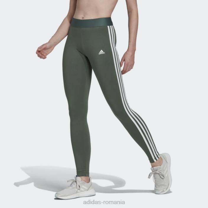 Adidas articole de relaxare esențiale jambiere cu 3 dungi oxid verde adidas femei oxid verde/negru 2JBN9720