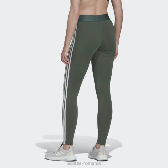 Adidas articole de relaxare esențiale jambiere cu 3 dungi oxid verde adidas femei oxid verde/negru 2JBN9720