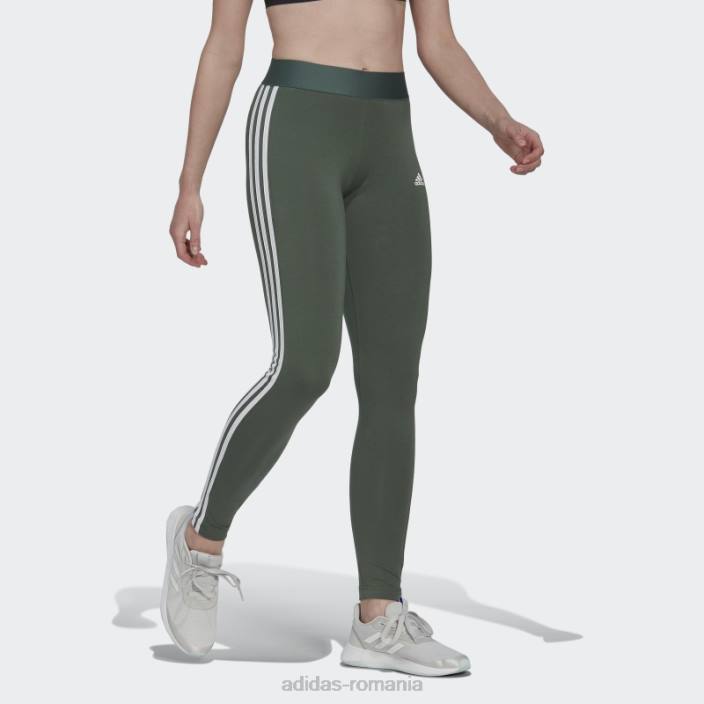 Adidas articole de relaxare esențiale jambiere cu 3 dungi oxid verde adidas femei oxid verde/negru 2JBN9720