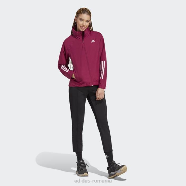 Adidas berry bsc 3-stripes rain.rdy jachetă femei boabe 2JBN17074