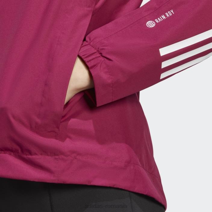 Adidas berry bsc 3-stripes rain.rdy jachetă femei boabe 2JBN17074
