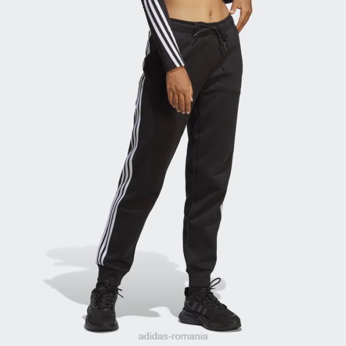 Adidas black future icons pantaloni de trening obișnuit cu 3 dungi femei negru 2JBN17050