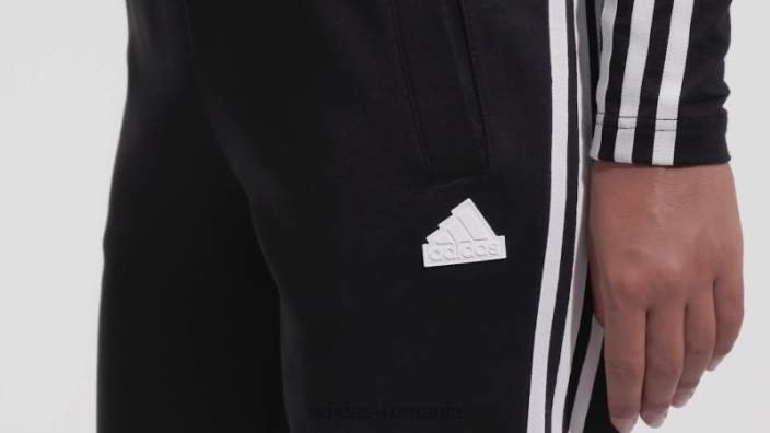 Adidas black future icons pantaloni de trening obișnuit cu 3 dungi femei negru 2JBN17050