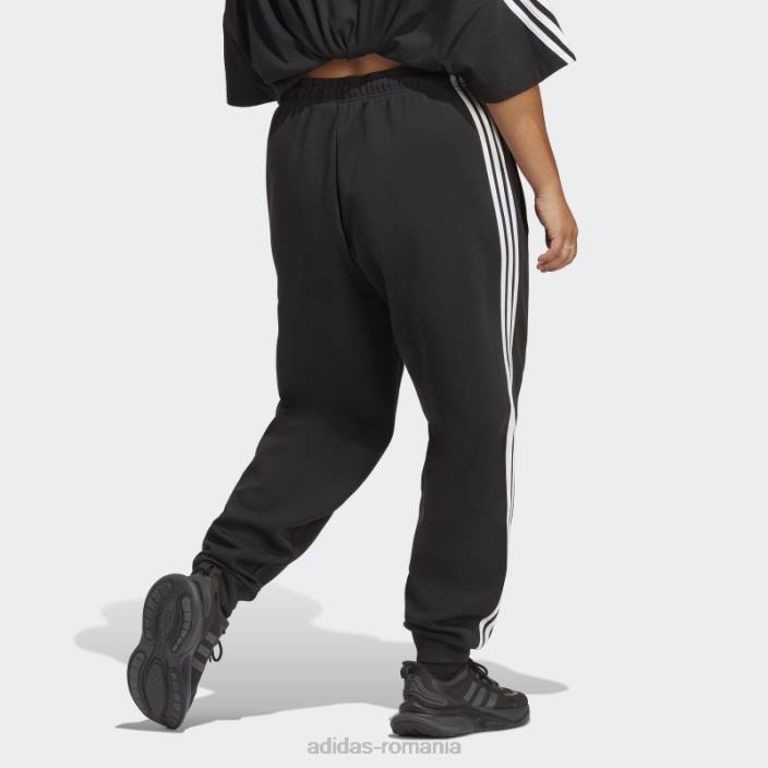 Adidas black future icons pantaloni obișnuiți cu 3 dungi (plus mărime) adidas femei negru 2JBN9003