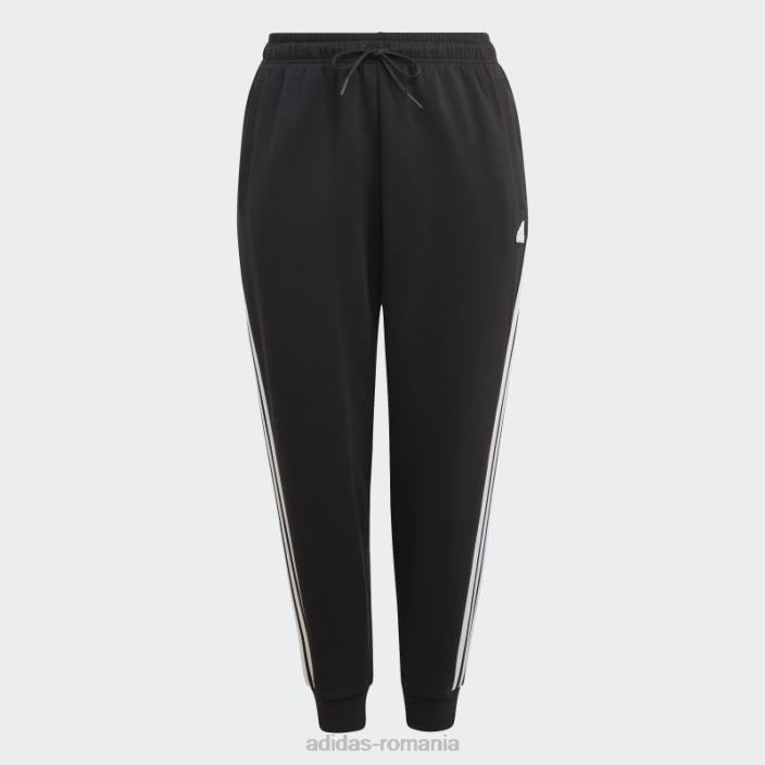 Adidas black future icons pantaloni obișnuiți cu 3 dungi (plus mărime) adidas femei negru 2JBN9003