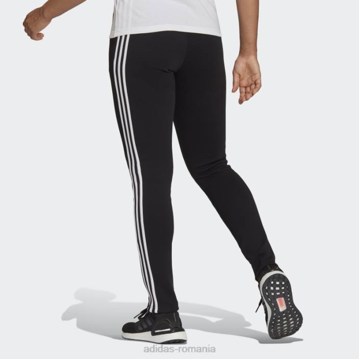 Adidas black future icons pantaloni skinny cu 3 dungi femei negru 2JBN10673