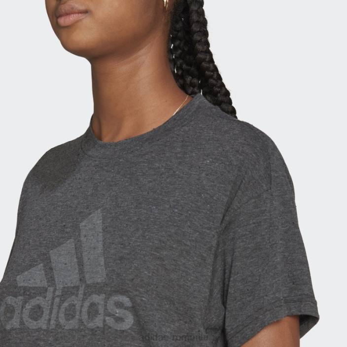 Adidas black melange future icons winners 3.0 tee fashion femei negru melange/gri 2JBN2407