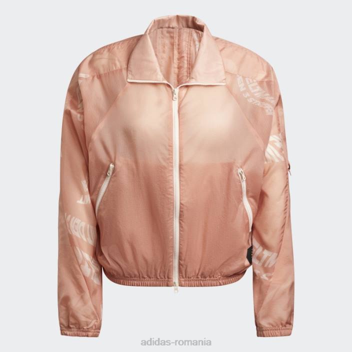 Adidas blush ambiental îmbrăcăminte sport țesut jachetă ușoară modă femei fard ambiental 2JBN3249