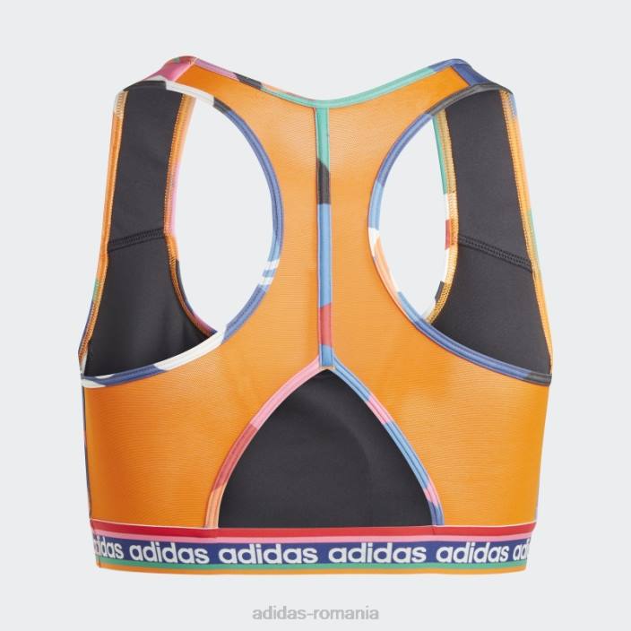 Adidas bold green x farm rio sutien mediu susținere (plus mărime) fashion femei verde îndrăzneț/stacojiu 2JBN9886