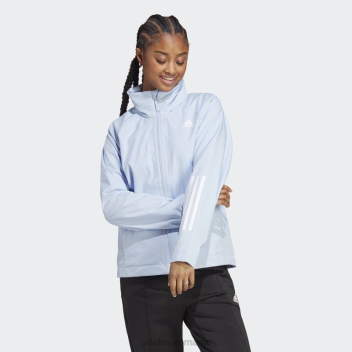 Adidas bsc 3-stripes rain.rdy jacheta albastru zori adidas femei zori albastre 2JBN9366