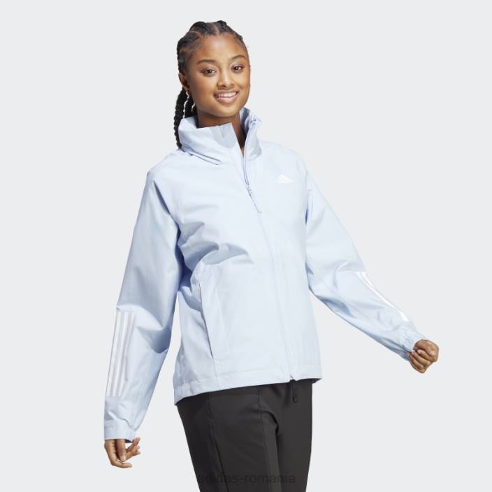 Adidas bsc 3-stripes rain.rdy jacheta albastru zori adidas femei zori albastre 2JBN9366