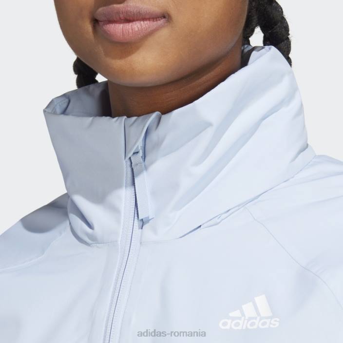Adidas bsc 3-stripes rain.rdy jacheta albastru zori adidas femei zori albastre 2JBN9366