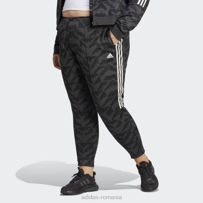 Adidas carbon tiro costum până lifestyle pantaloni de sport (plus mărime) adidas femei carbon/negru/alb 2JBN17019