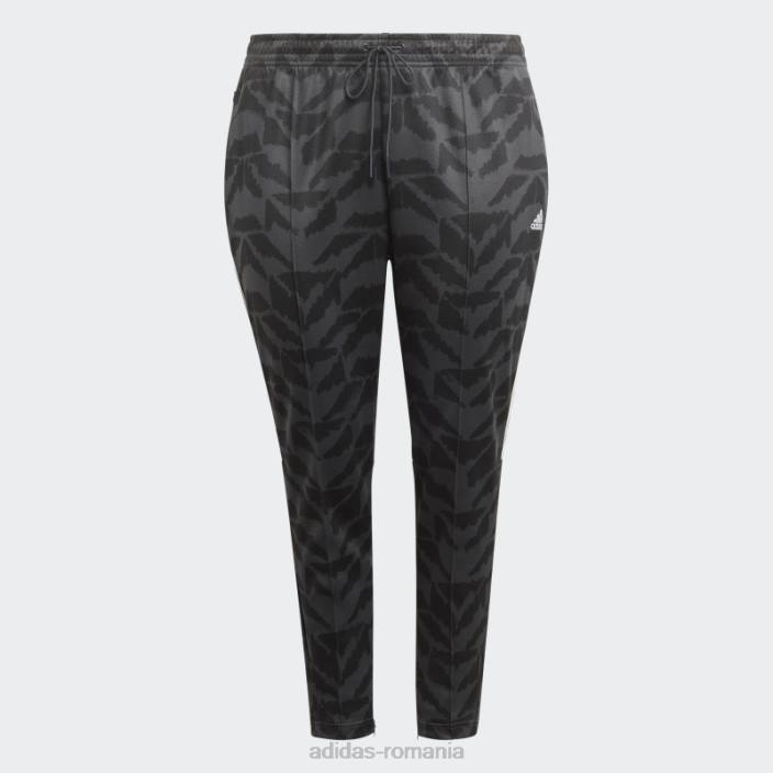 Adidas carbon tiro costum până lifestyle pantaloni de sport (plus mărime) adidas femei carbon/negru/alb 2JBN17019