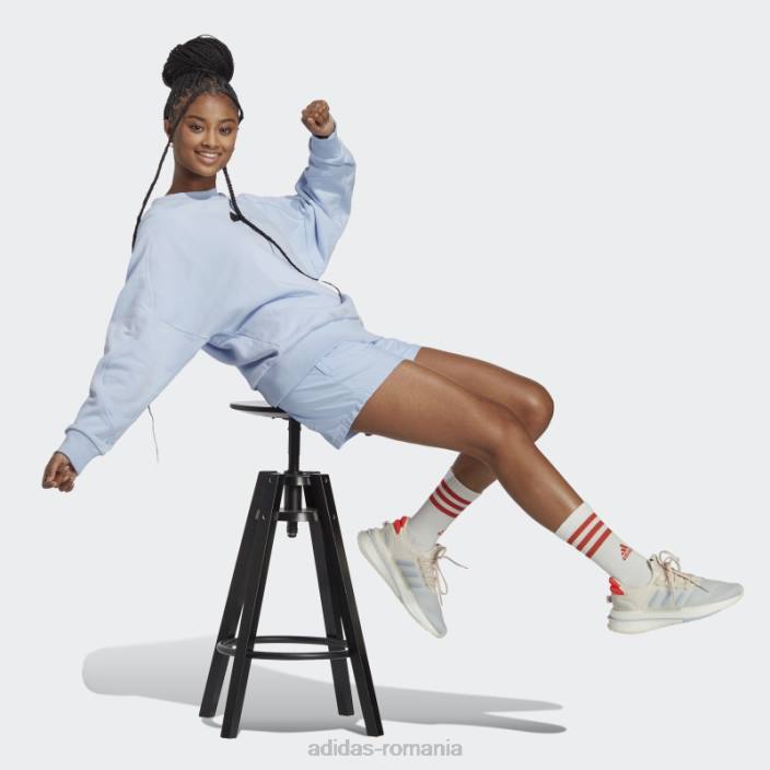 Adidas city ​​escape loose crew hanorac albastru zori femei zori albastre 2JBN9601