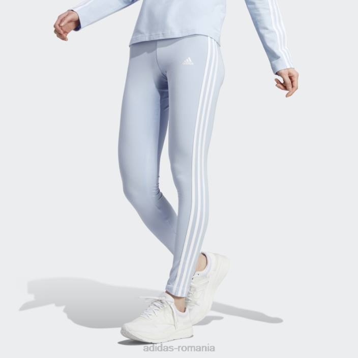 Adidas colanți albastru cu 3 dungi femei albastru zori/alb 2JBN17428