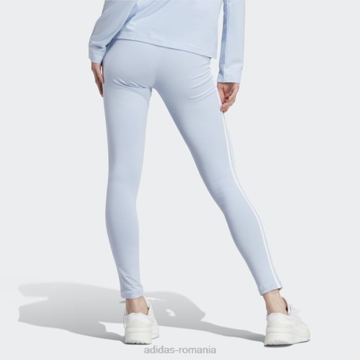 Adidas colanți albastru cu 3 dungi femei albastru zori/alb 2JBN17428