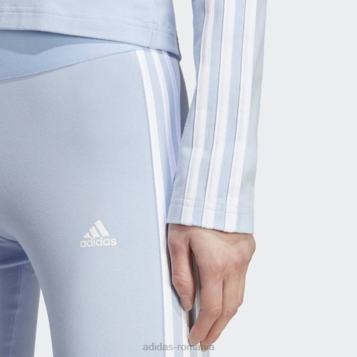 Adidas colanți albastru cu 3 dungi femei albastru zori/alb 2JBN17428
