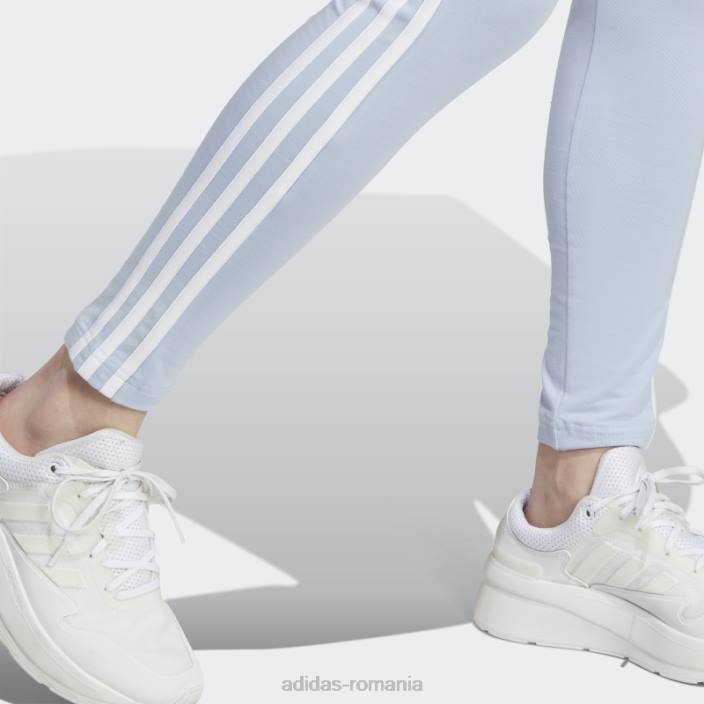 Adidas colanți albastru cu 3 dungi femei albastru zori/alb 2JBN17428