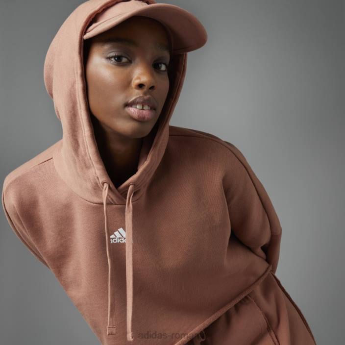 Adidas colectiv power cropped hoodie argilă femei lut 2JBN9602
