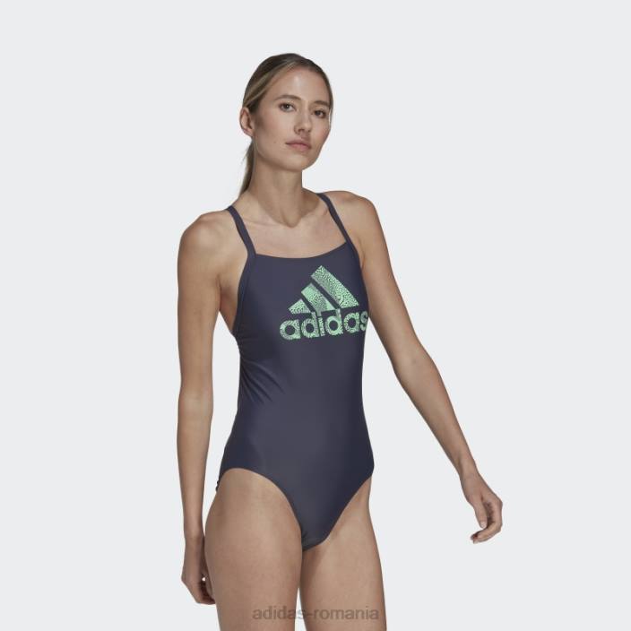 Adidas costum de baie adidas cu logo mare bleumarin femei bleumarin/montă 2JBN16959