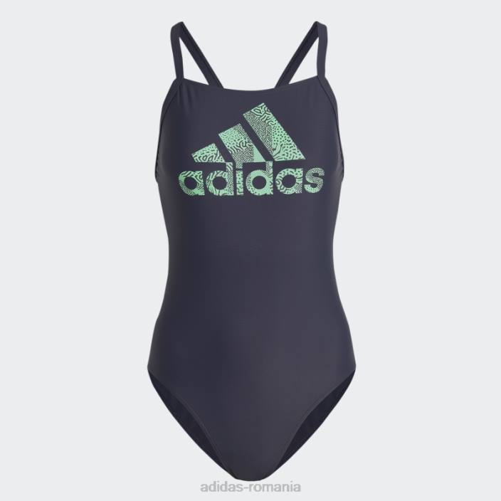 Adidas costum de baie adidas cu logo mare bleumarin femei bleumarin/montă 2JBN16959