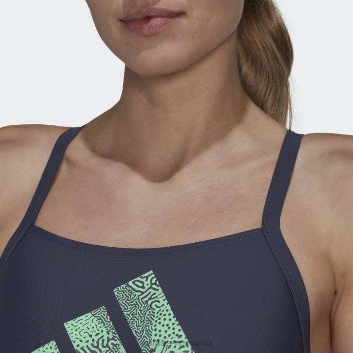 Adidas costum de baie adidas cu logo mare bleumarin femei bleumarin/montă 2JBN16959