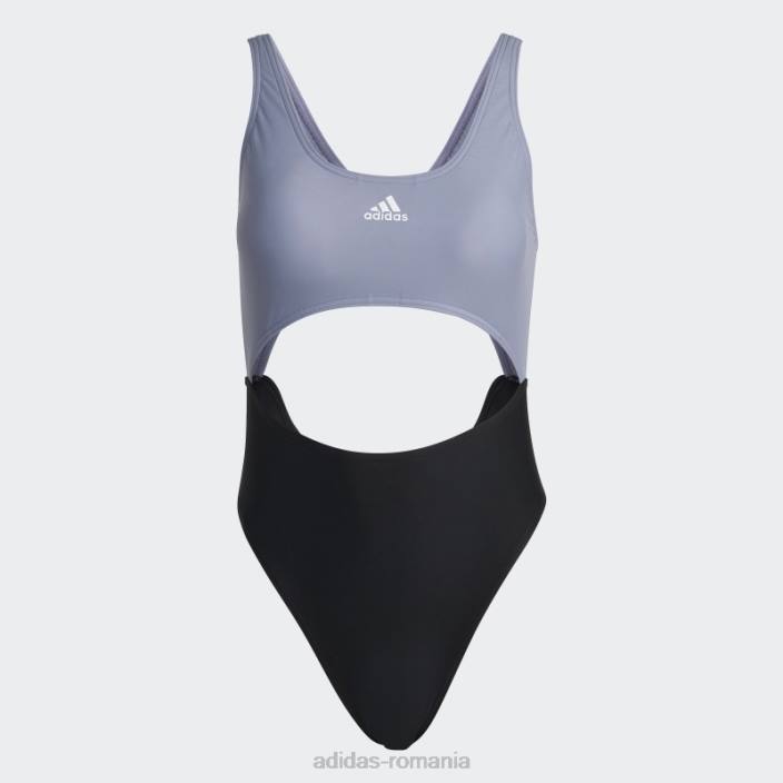 Adidas costum de baie colorblock violet argintiu adidas femei violet argintiu/negru 2JBN16725