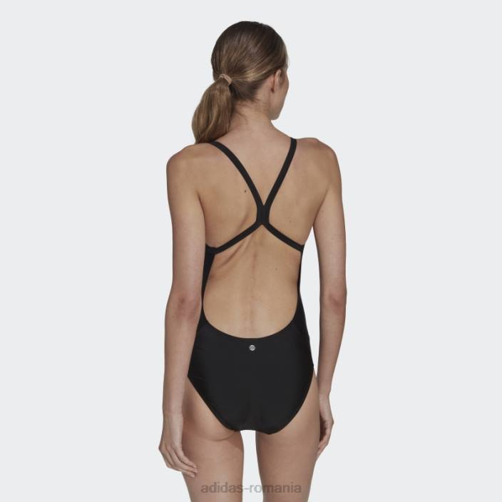 Adidas costum de baie negru cu logo mare femei alb negru 2JBN17165