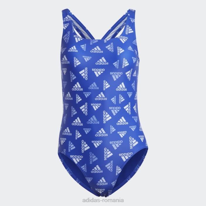 Adidas costum de baie sport cu imprimeu peste tot albastru fierbinte femei albastru alb 2JBN17217