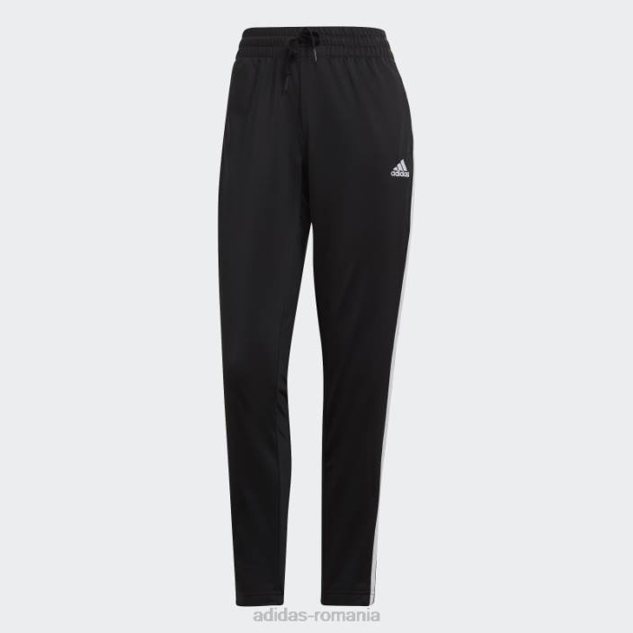 Adidas costum de trening cu 3 dungi alb femei alb negru 2JBN9348