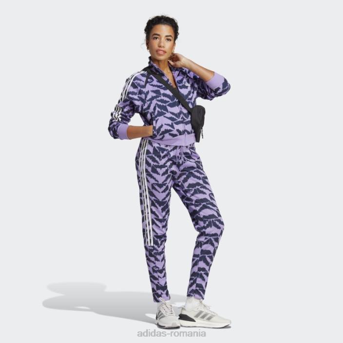 Adidas costum tiro up lifestyle sport top violet adidas femei violet/cerneală/negru/alb 2JBN2280