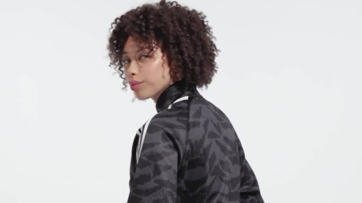 Adidas costum tiro up lifestyle track top carbon adidas femei carbon/negru/alb 2JBN16758