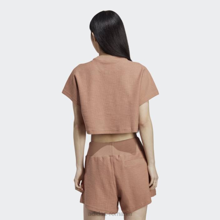Adidas crop top adidas cu buclă din lut femei lut 2JBN9531