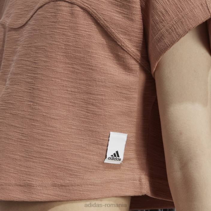 Adidas crop top adidas cu buclă din lut femei lut 2JBN9531