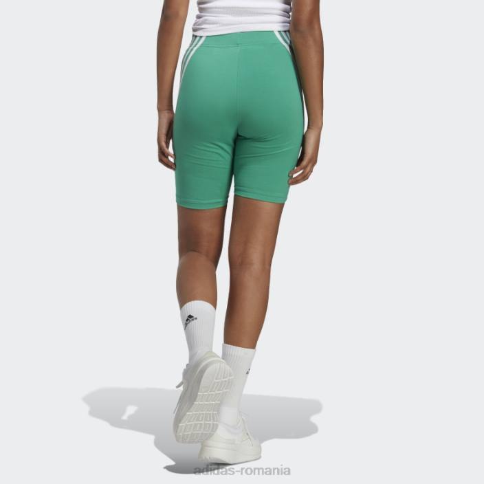 Adidas curte verde future icons pantaloni scurți pentru biciclete cu 3 dungi femei verde curte 2JBN9599