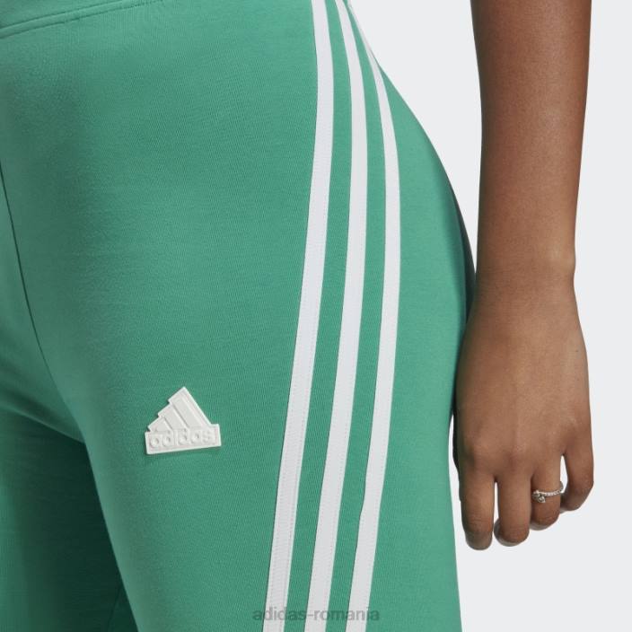 Adidas curte verde future icons pantaloni scurți pentru biciclete cu 3 dungi femei verde curte 2JBN9599