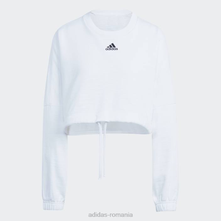 Adidas dance crop versatil hanorac alb femei alb 2JBN8827