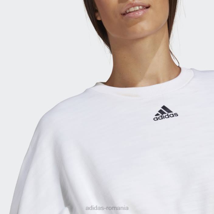 Adidas dance crop versatil hanorac alb femei alb 2JBN8827