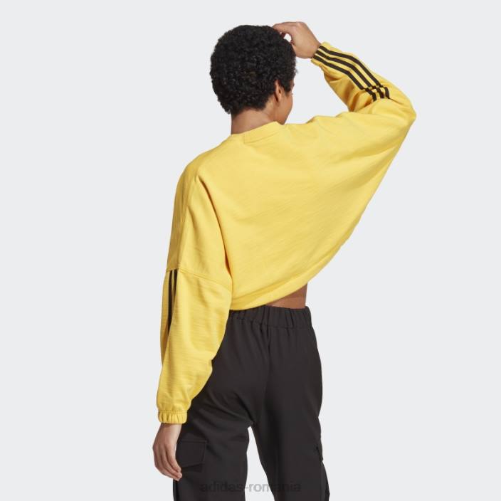 Adidas dance crop versatil hanorac auriu femei auriu/negru 2JBN8828