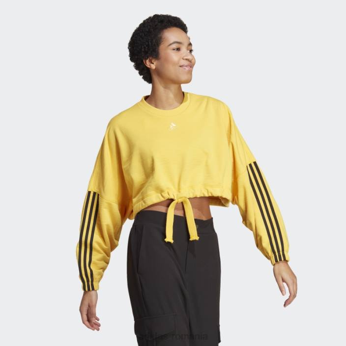 Adidas dance crop versatil hanorac auriu femei auriu/negru 2JBN8828