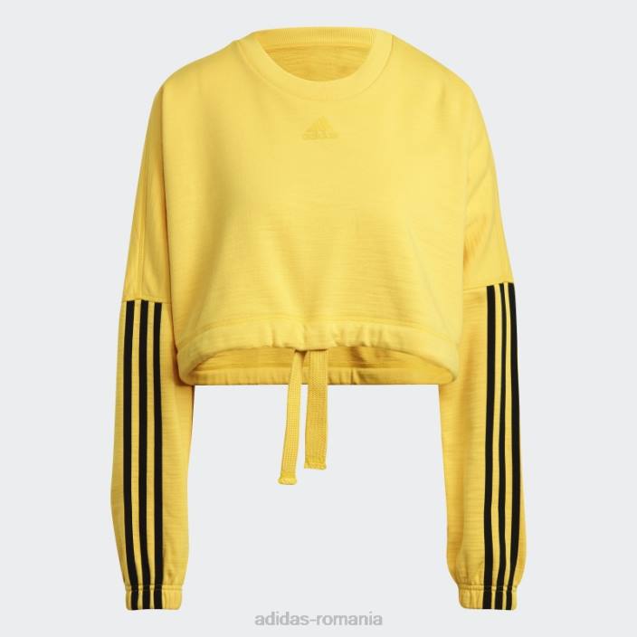 Adidas dance crop versatil hanorac auriu femei auriu/negru 2JBN8828