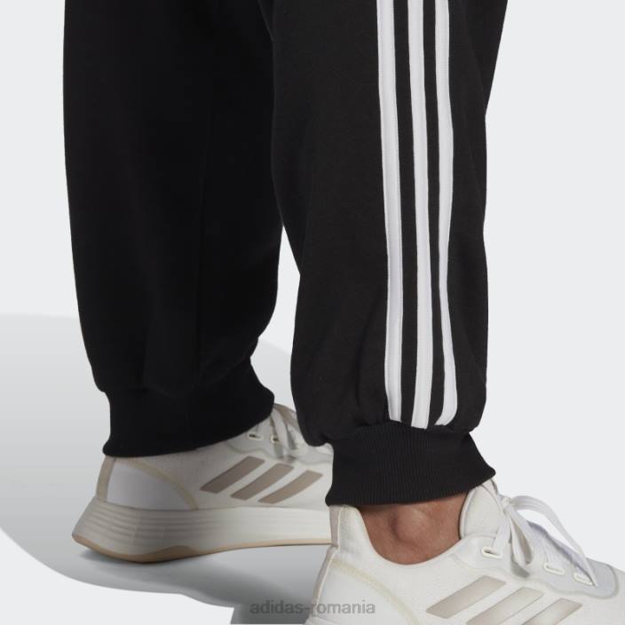 Adidas essentials studio lounge pantaloni cu 3 dungi negri femei alb negru 2JBN9373